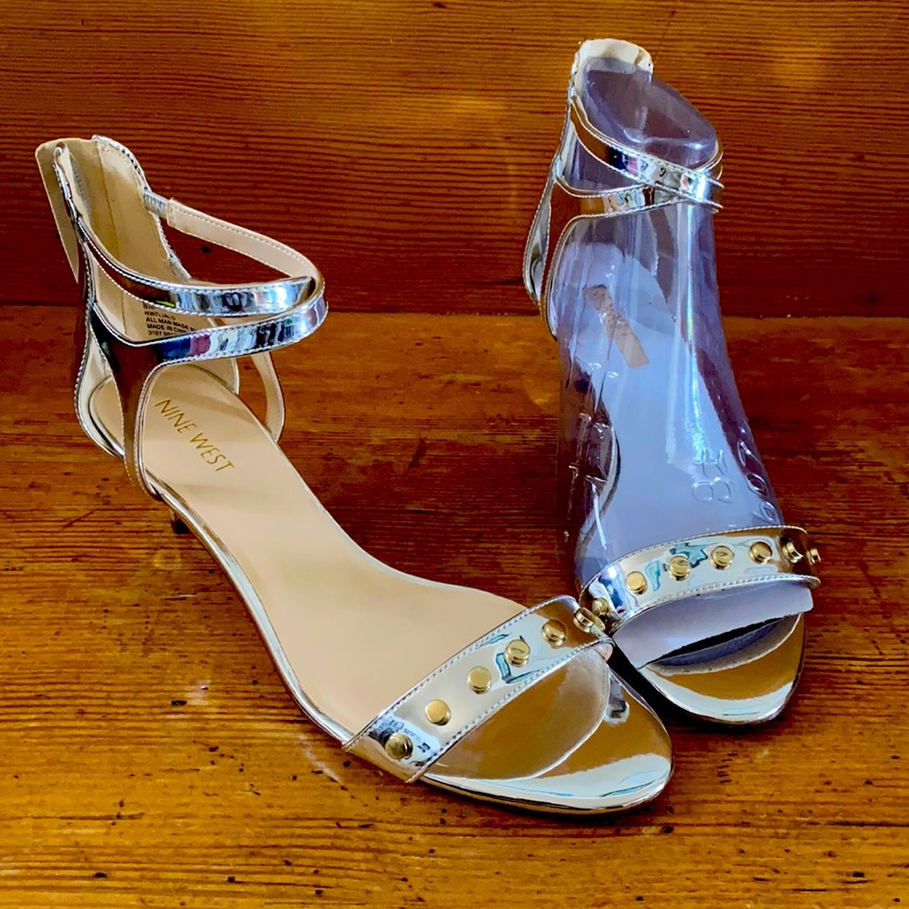Nine West silver heeled sandal